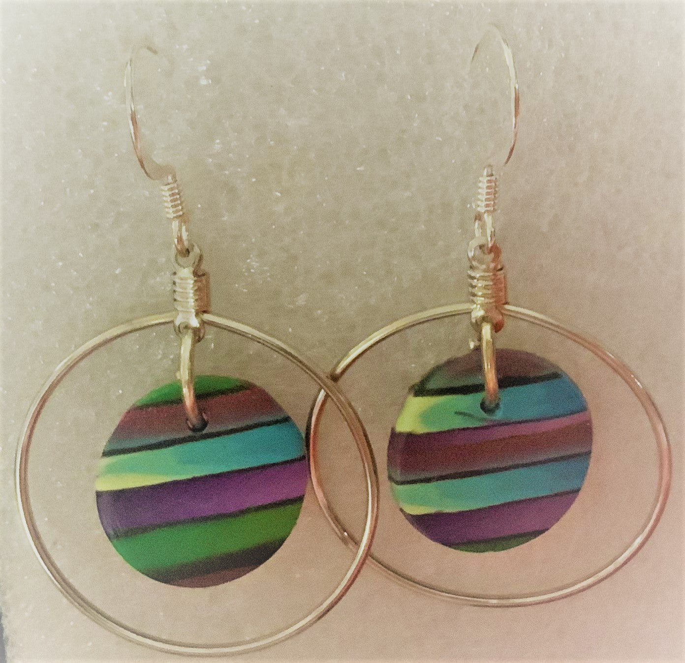 Drop of Clay Blue, Green and Purple Stripes