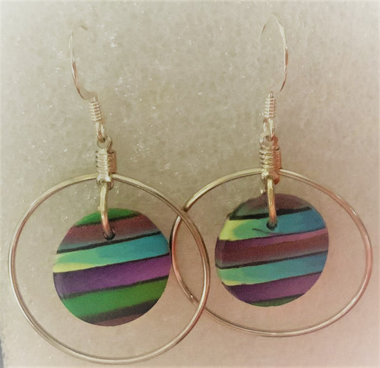 Drop of Clay Blue, Green and Purple Stripes