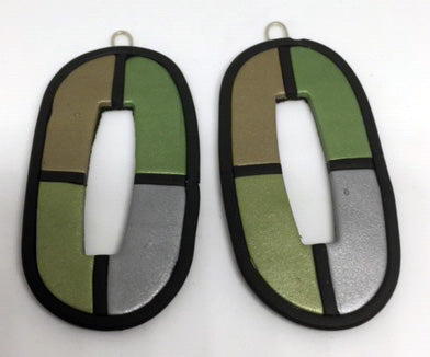 Oval Abstract Earrings